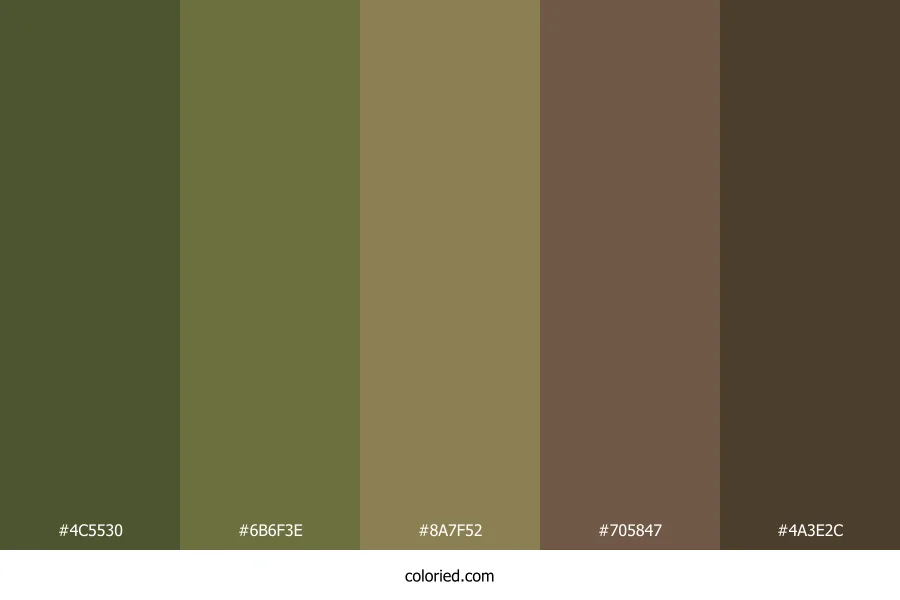 Army Camouflage Color Palette
