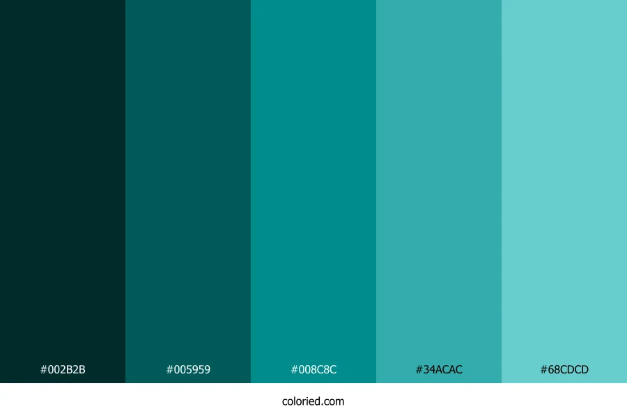 Artificial Aqua Shades Color Palette
