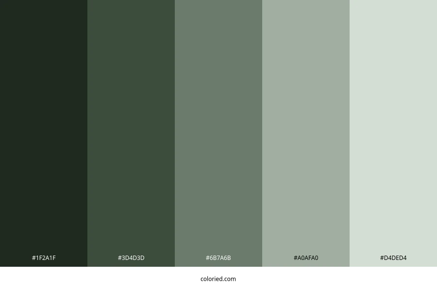 Ash Green Color Palette