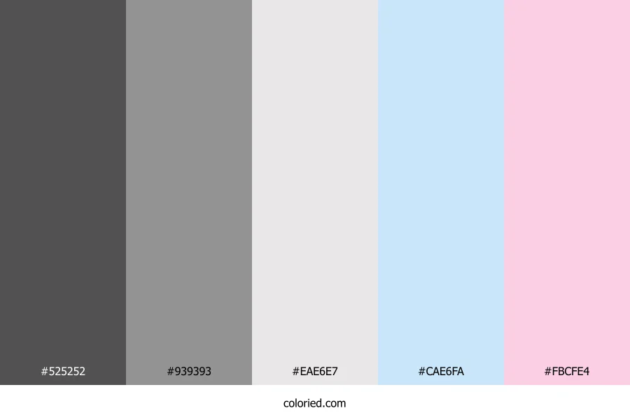Ash Mist Pink Color Palette