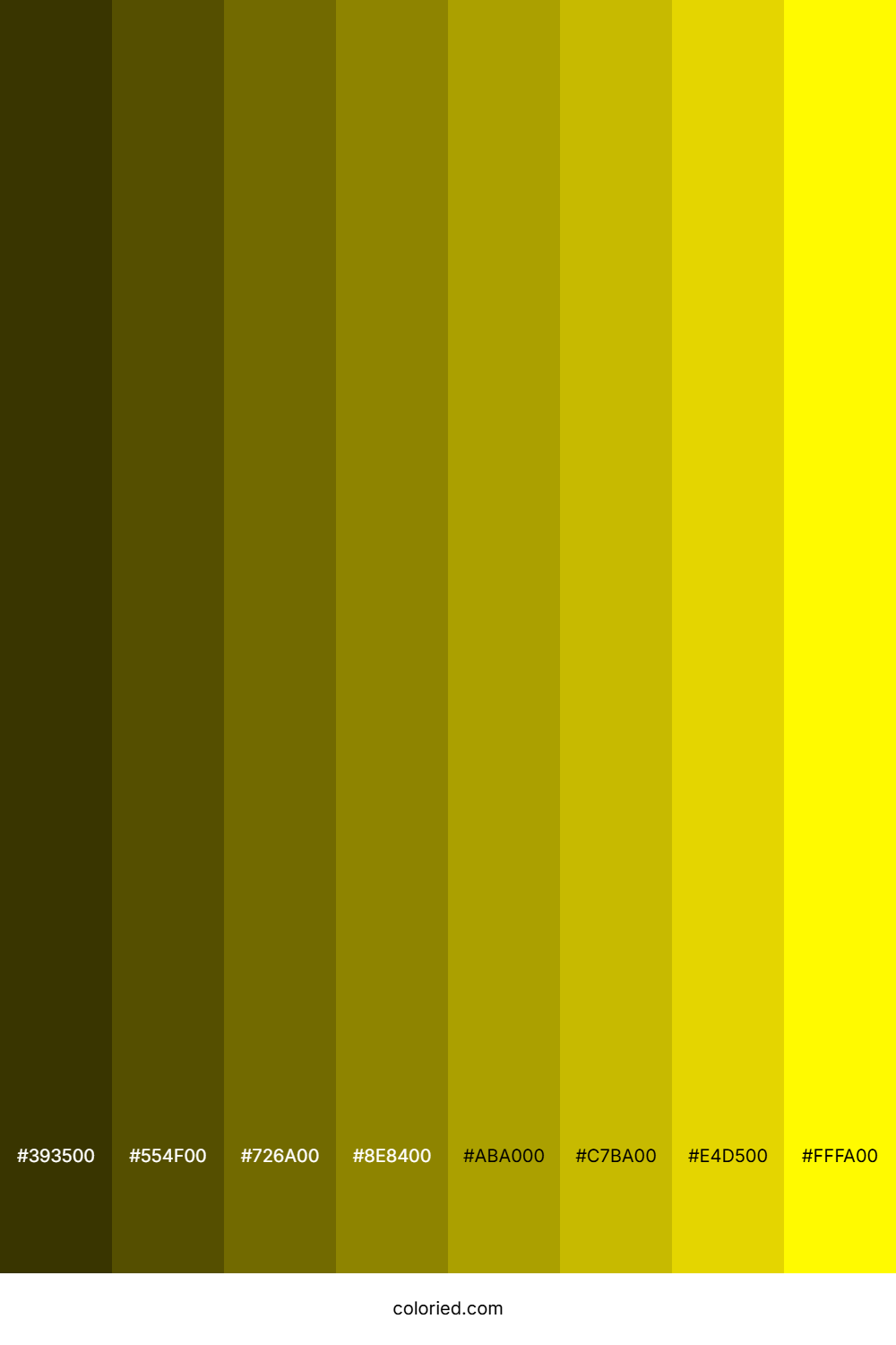 Aureolin Color Shades