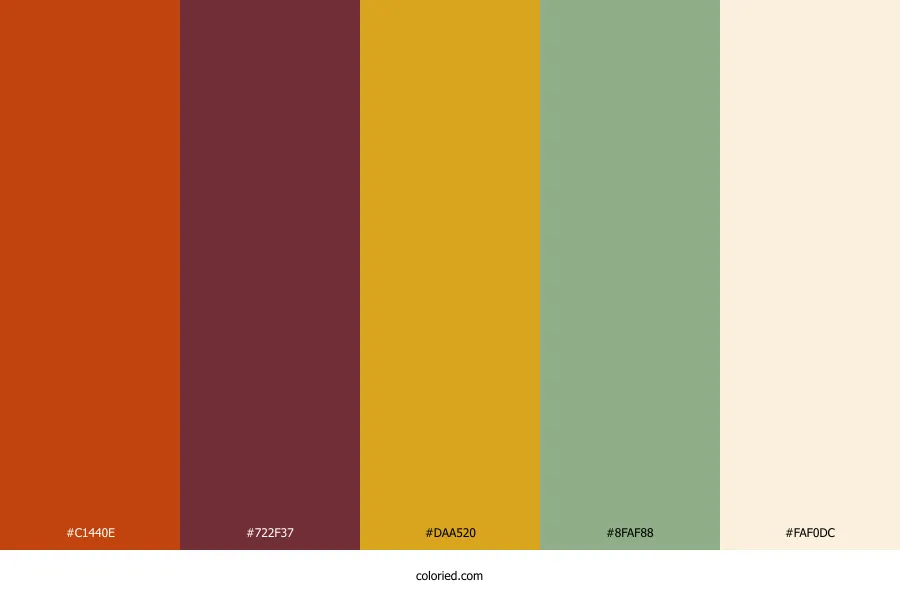 Autumn Wedding Color Palette