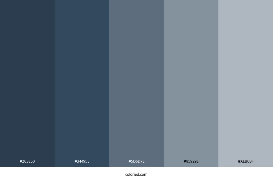 Azul Grisaceo Color Palette
