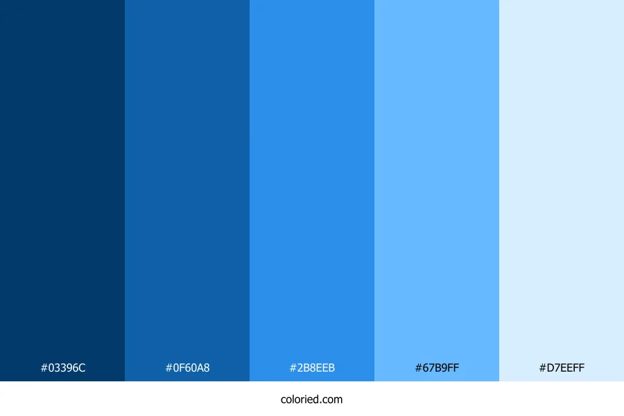 Azure Gradient Color Palette
