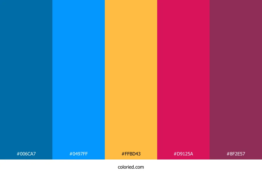 Azure Sunset Rouge Color Palette