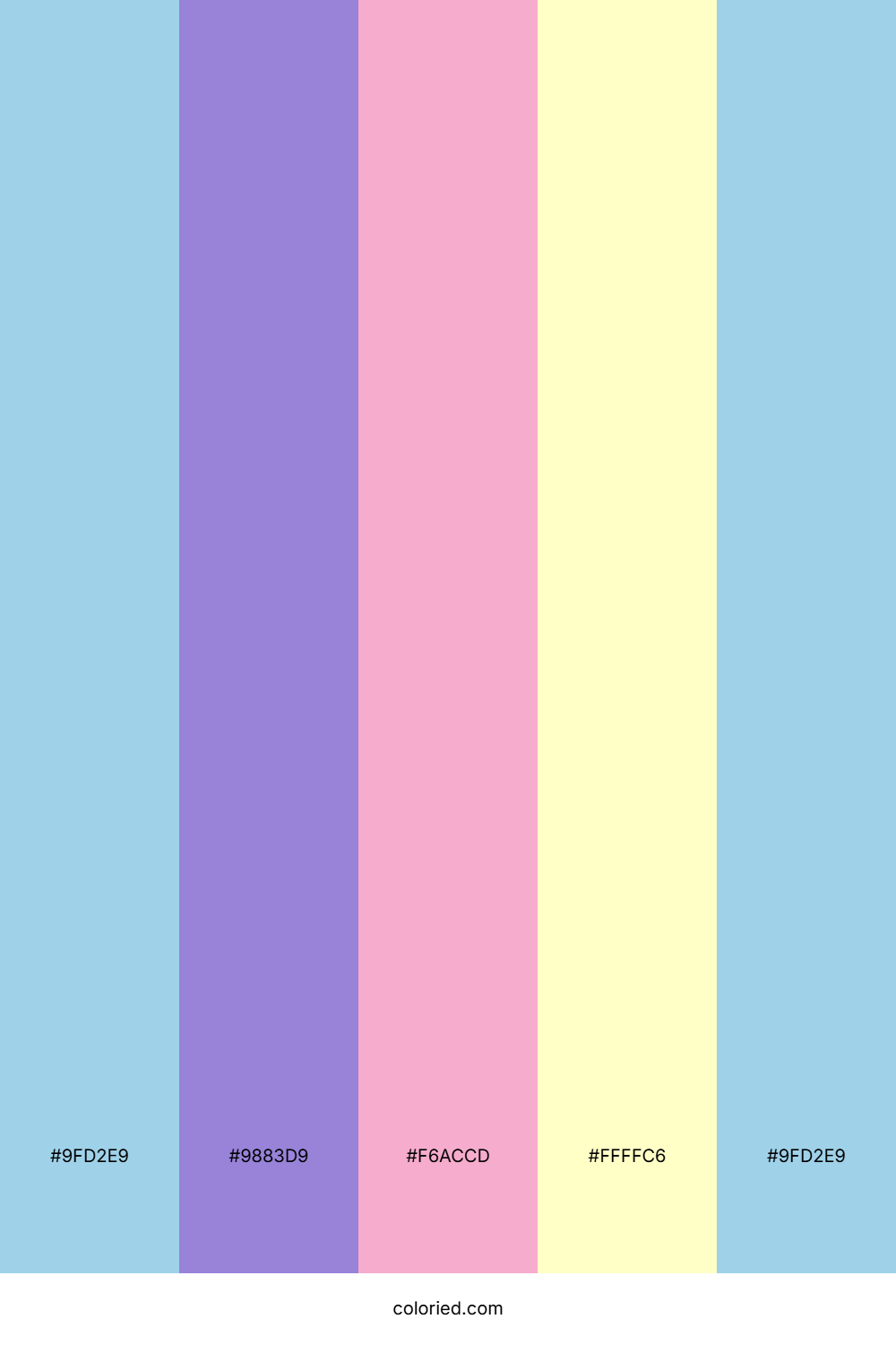 Baby Blue And Lavender Color Palette