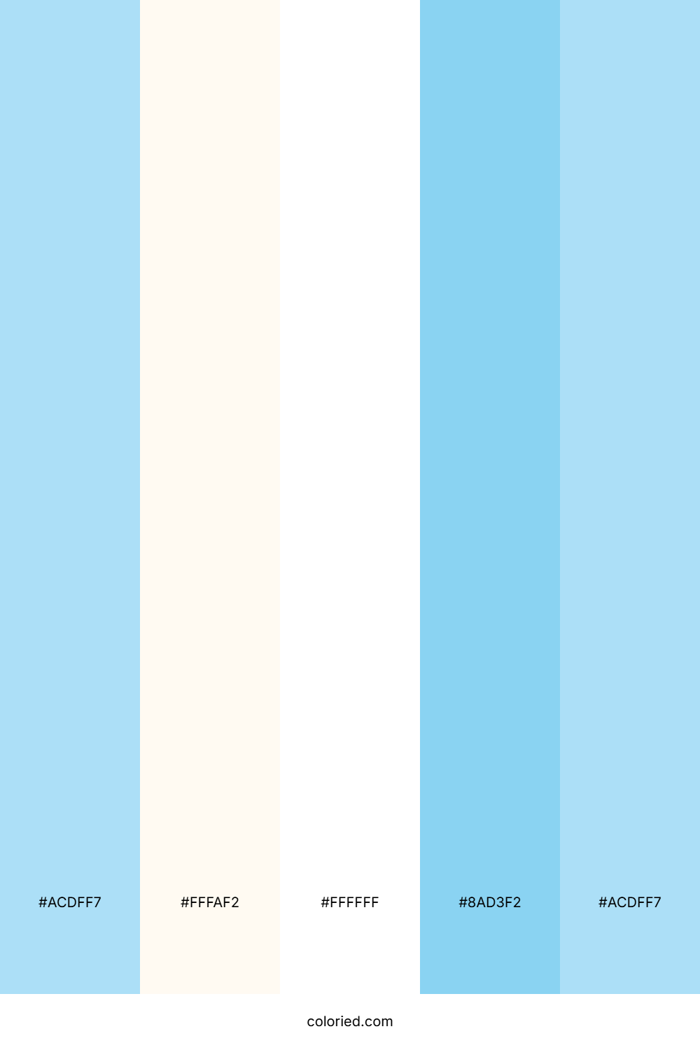 Baby Blue And Snow Color Palette