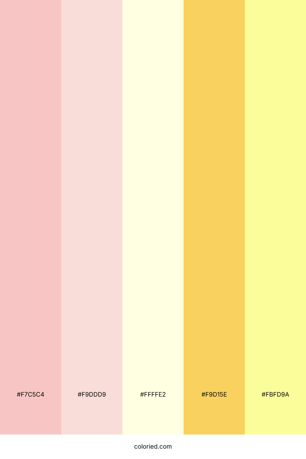 Baby Pink And Pale Yellow Color Palette