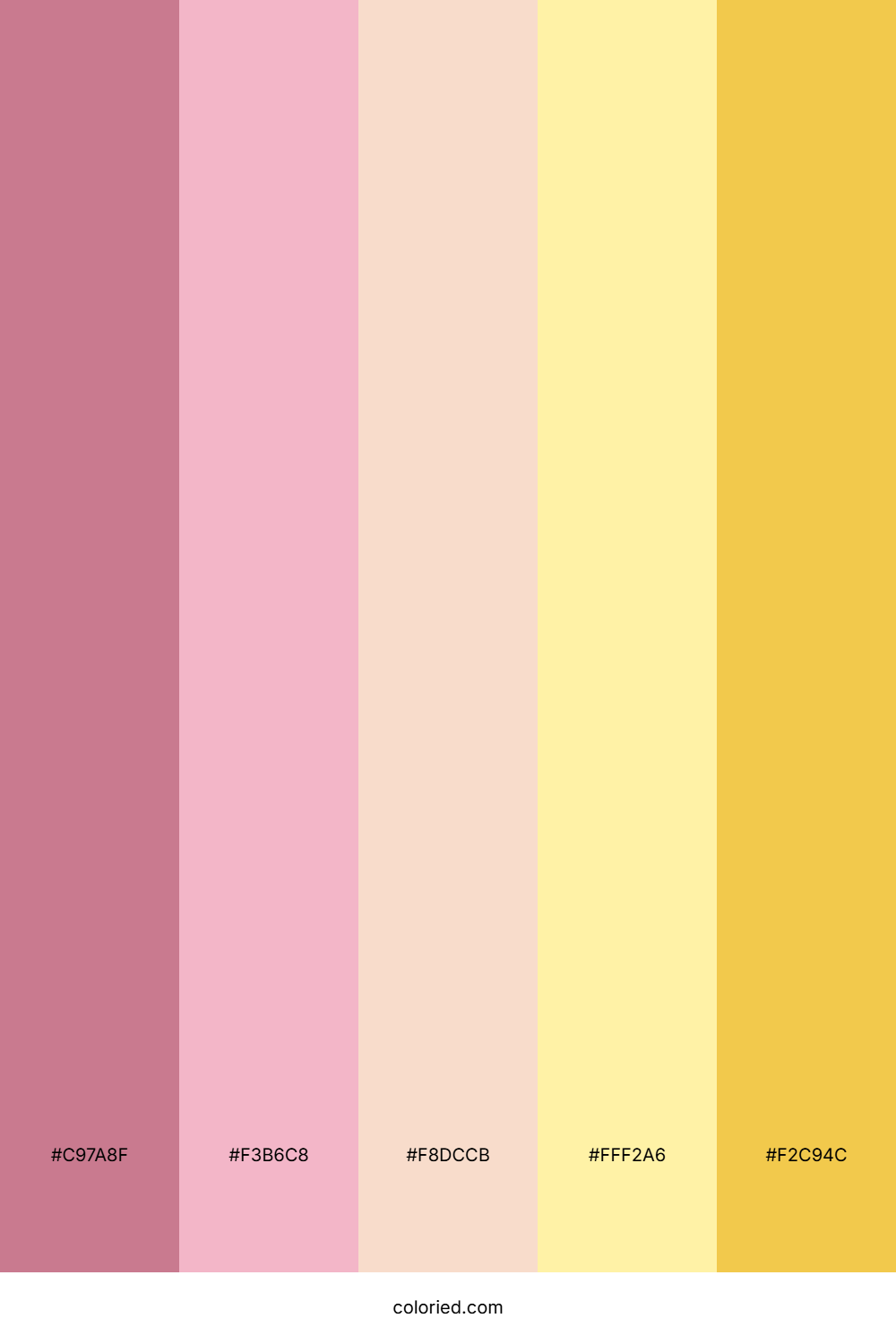 Baby Pink and Yellow Color Palette