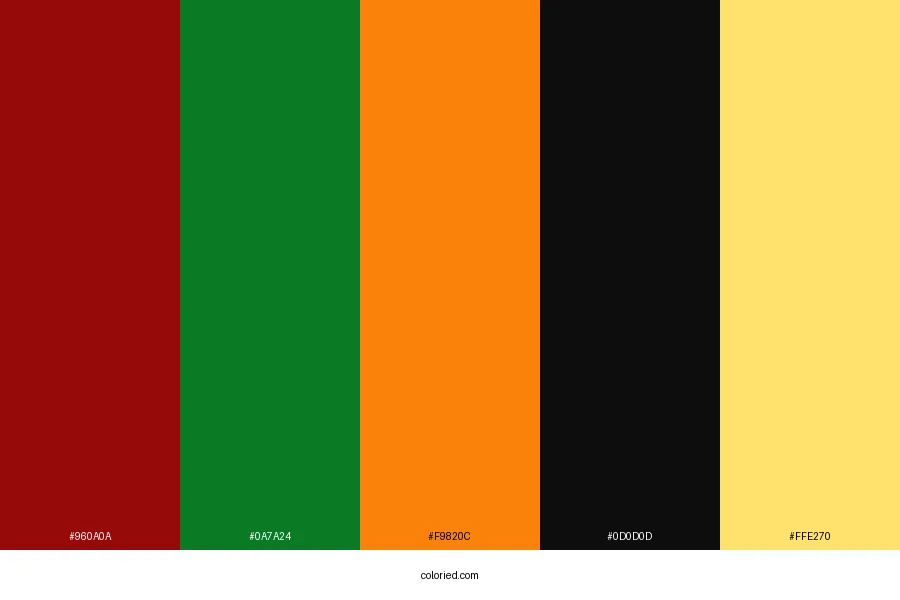 Bakugo Color Palette