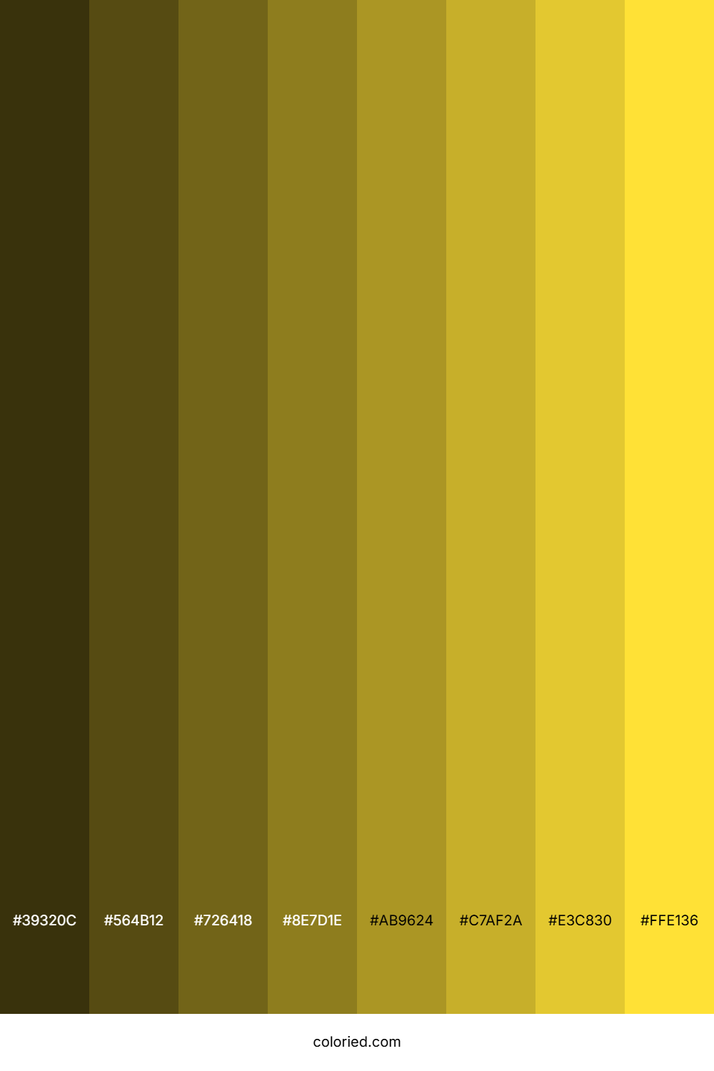 Banana Yellow Color Shades