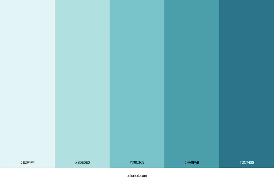 Beach Blue Color Palette