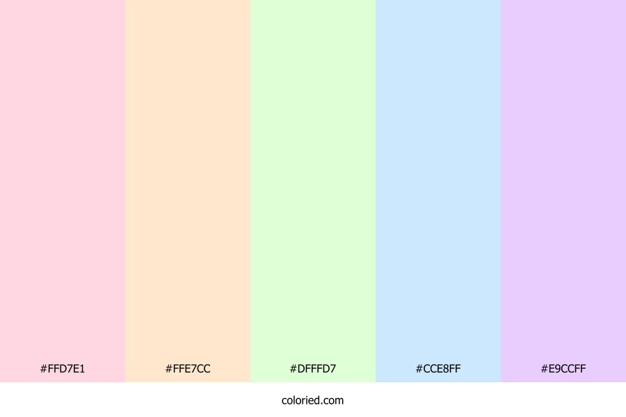 Beautiful Light Pastels Color Palette