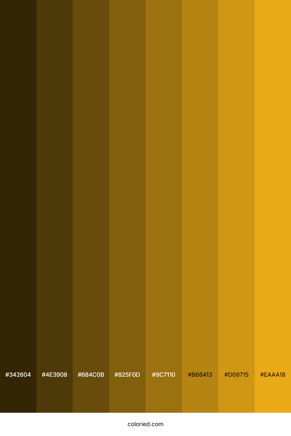 Bee Yellow Color Shades