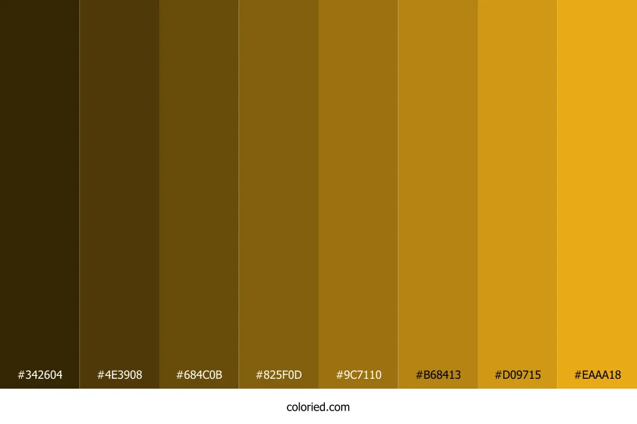 Bee Yellow Color Shades