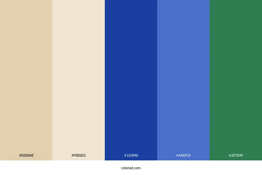 Beige Blue Green Color Palette
