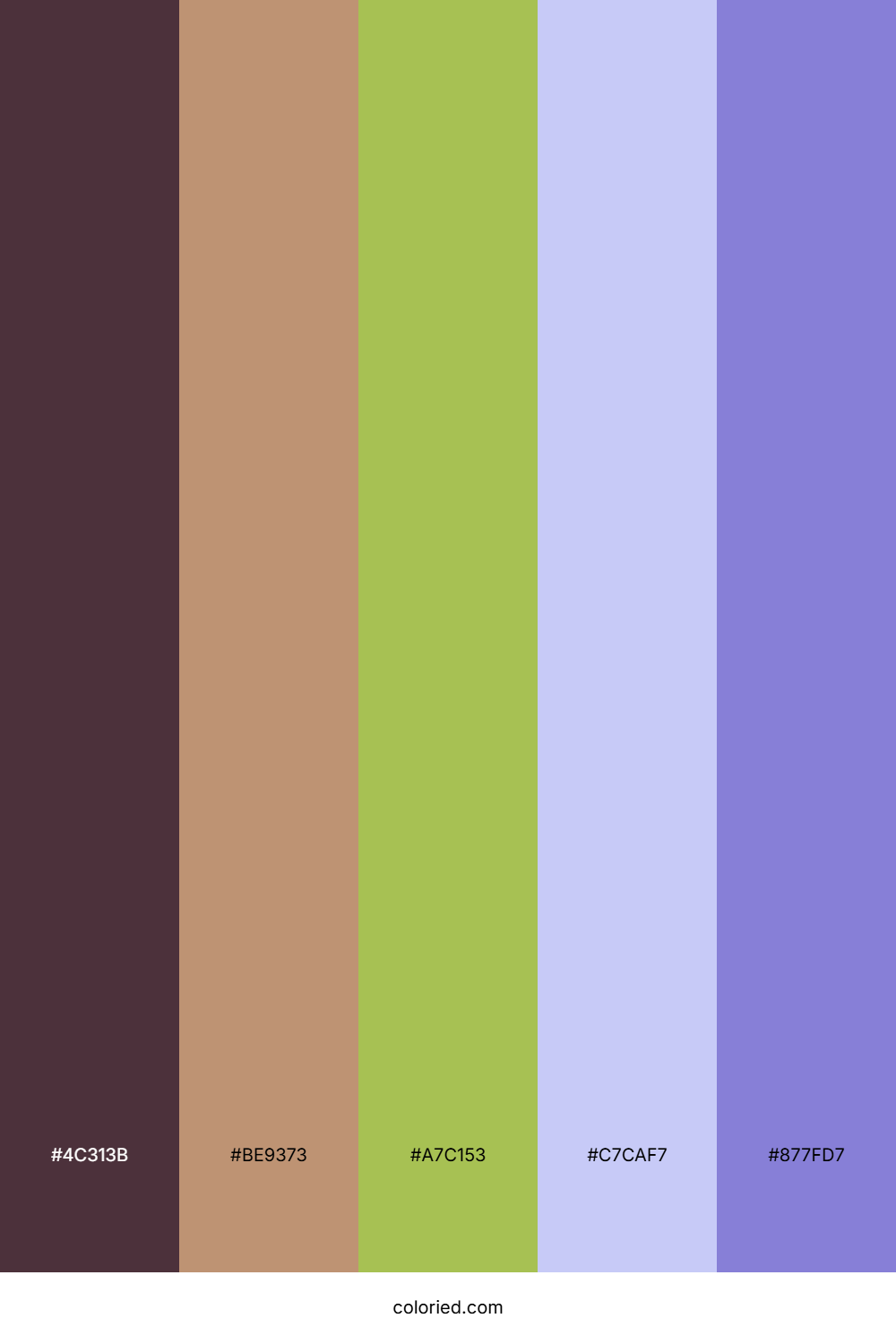 Berry Moss Sky Color Palette
