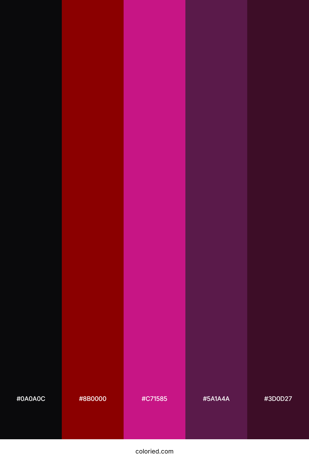 Black, Red and Purple Color Palette