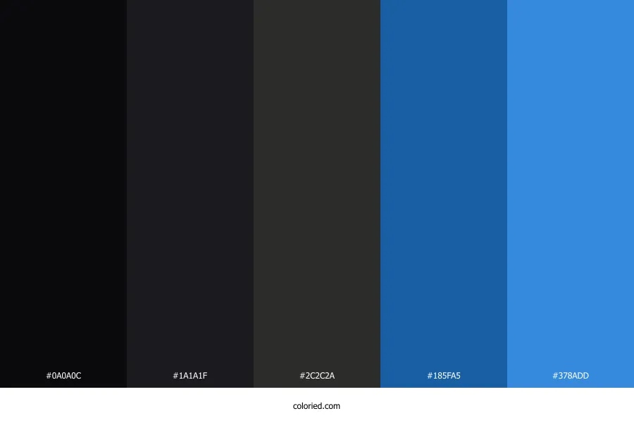 Black and Blue Color Palette