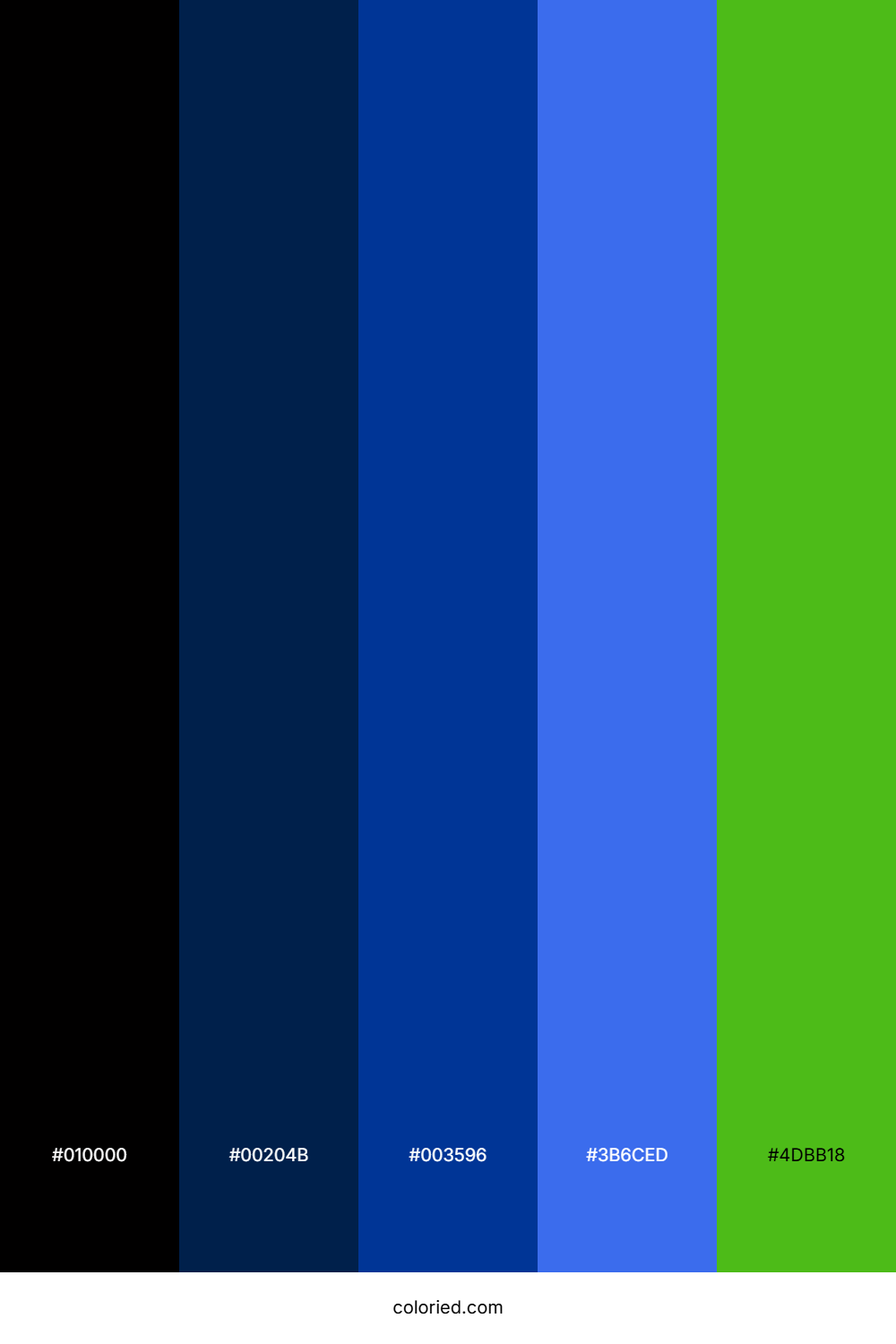 Black And Bright Green Color Palette