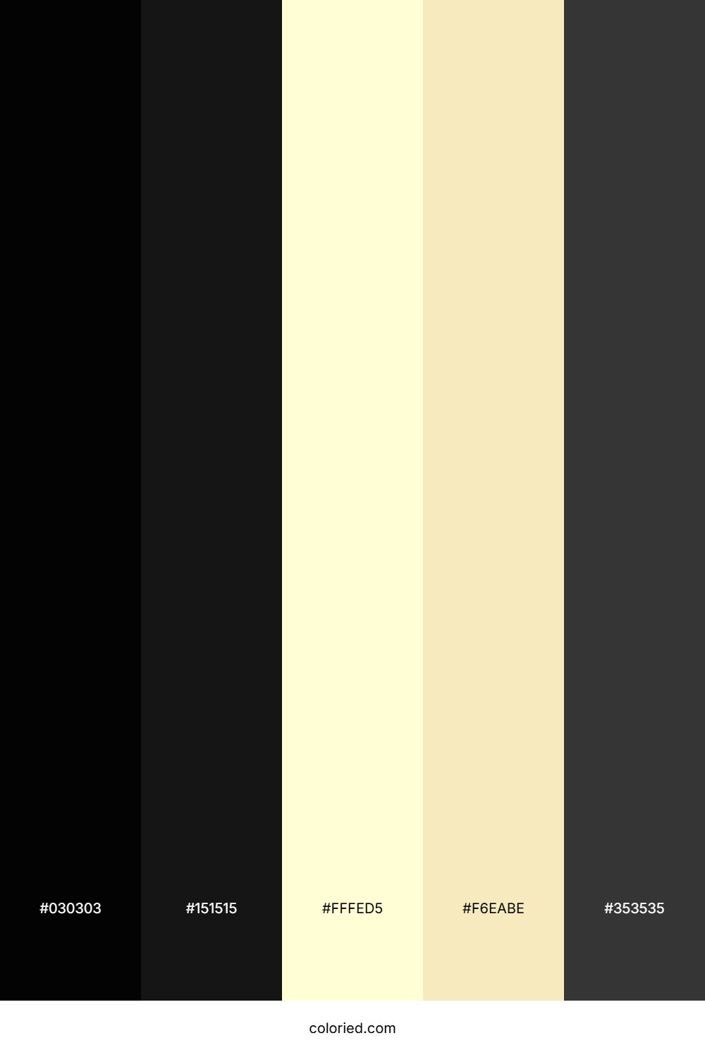 Black And Cream Color Palette