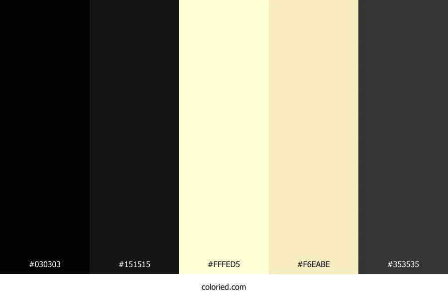 Black and Cream Color Palette