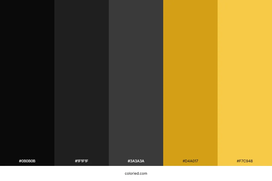 Black and Gold Color Palette