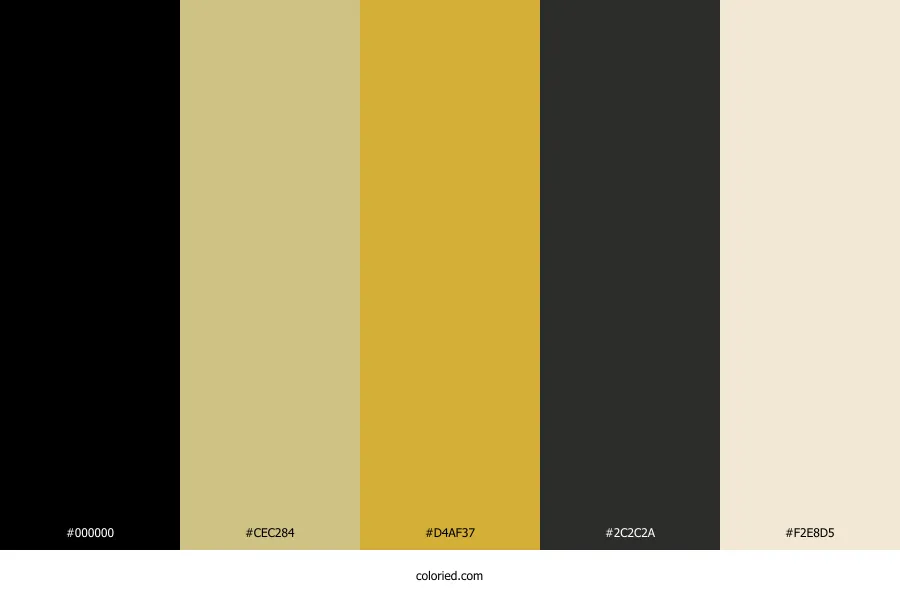 Black and Gold Wedding Color Palette