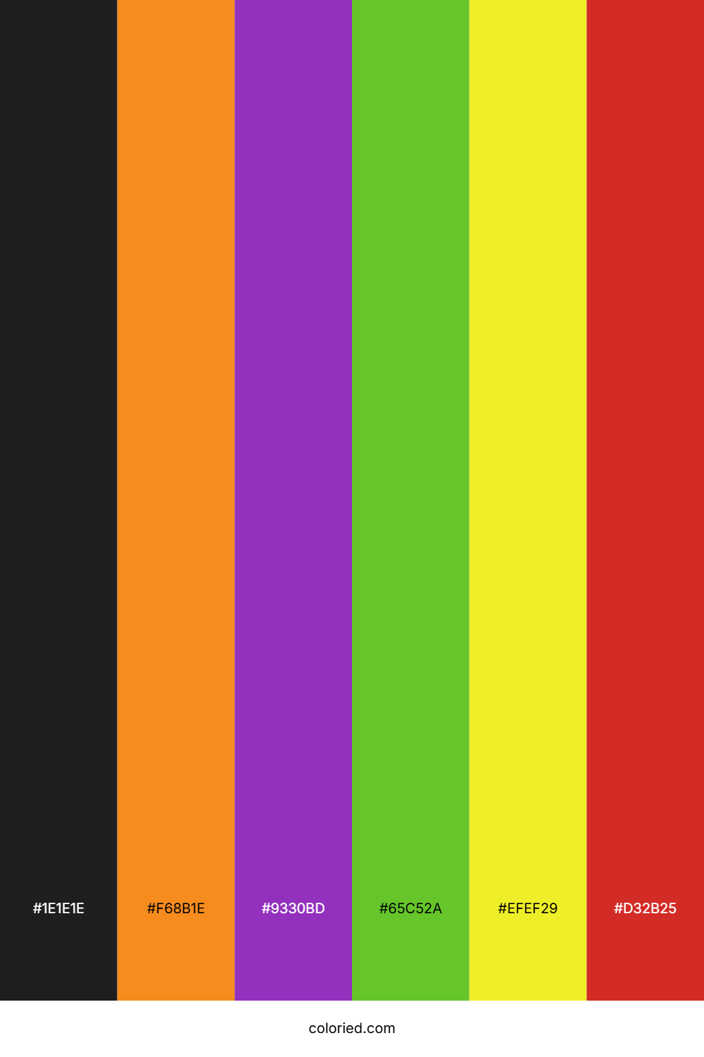 Black and Neon Orange Color Palette