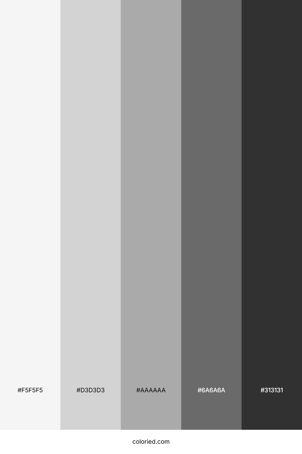 Black and White Gradient Color Palette