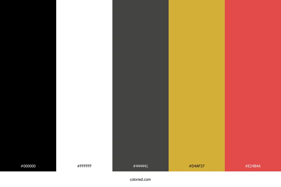 Black and White Wedding Color Palette