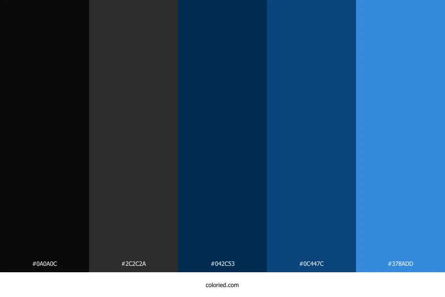 Black Blue Color Palette