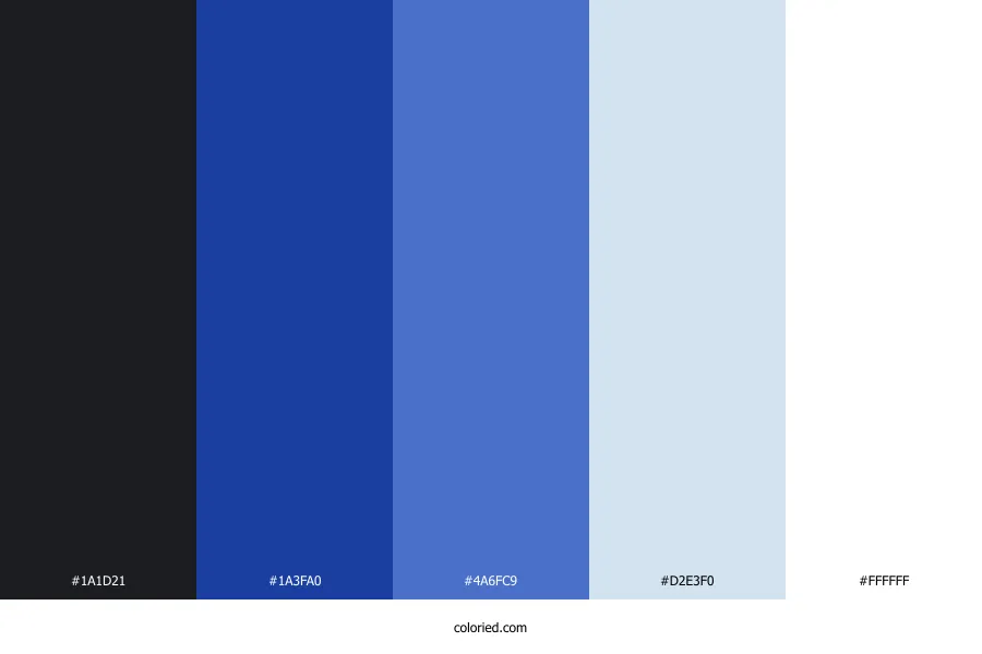 Black Blue White Color Palette