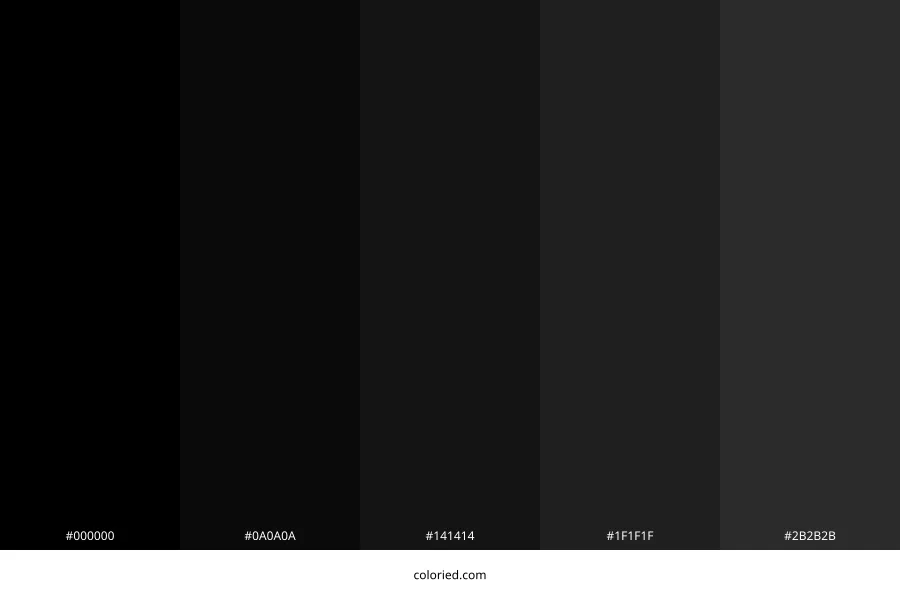 Black Color Palette