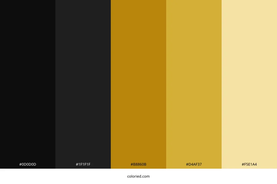 Black Golden Color Palette
