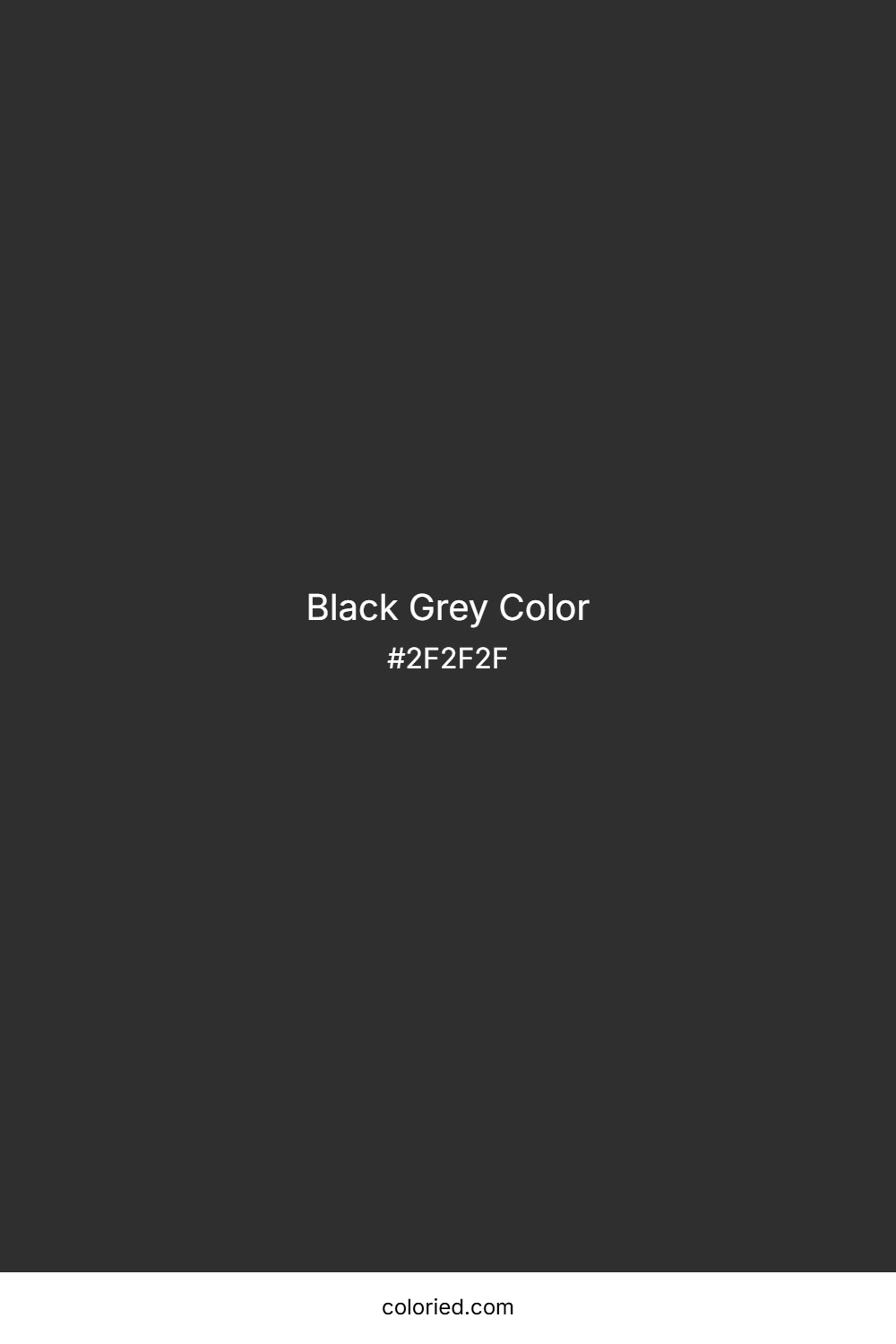 Black Grey Color