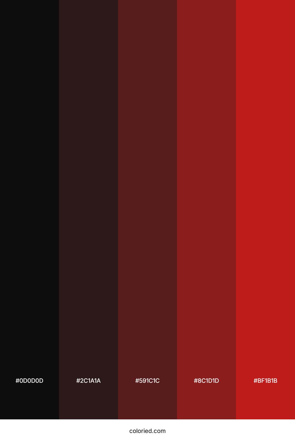 Black Red Gradient Color Palette