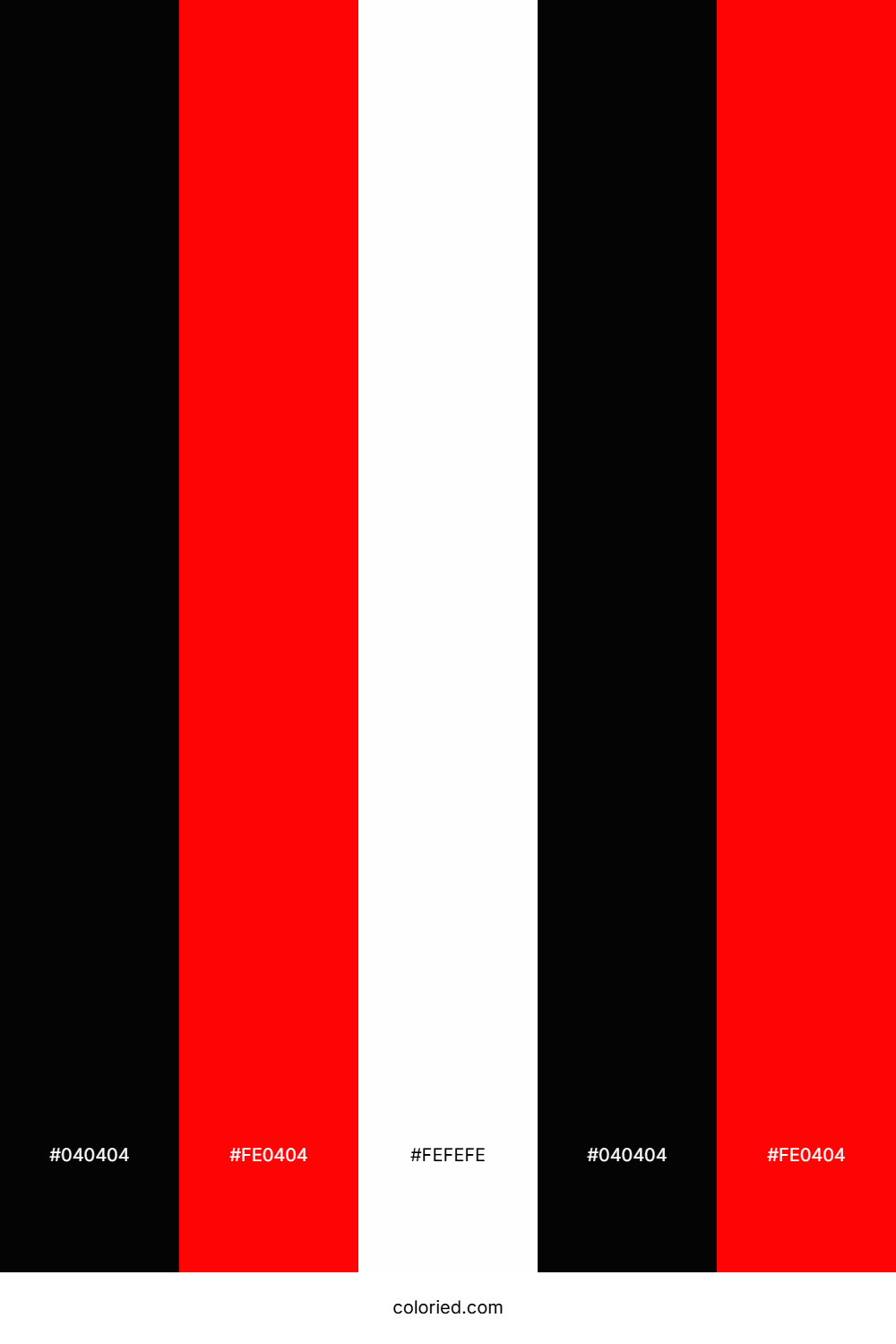 Black Red White Color Palette