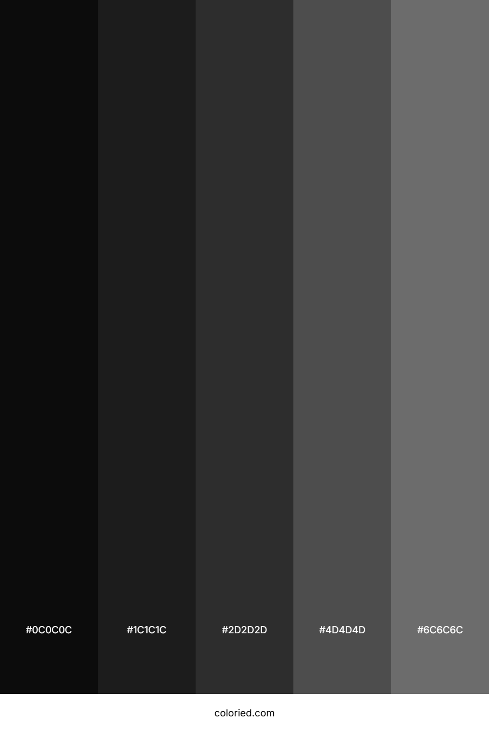 Black Shades Color Palette