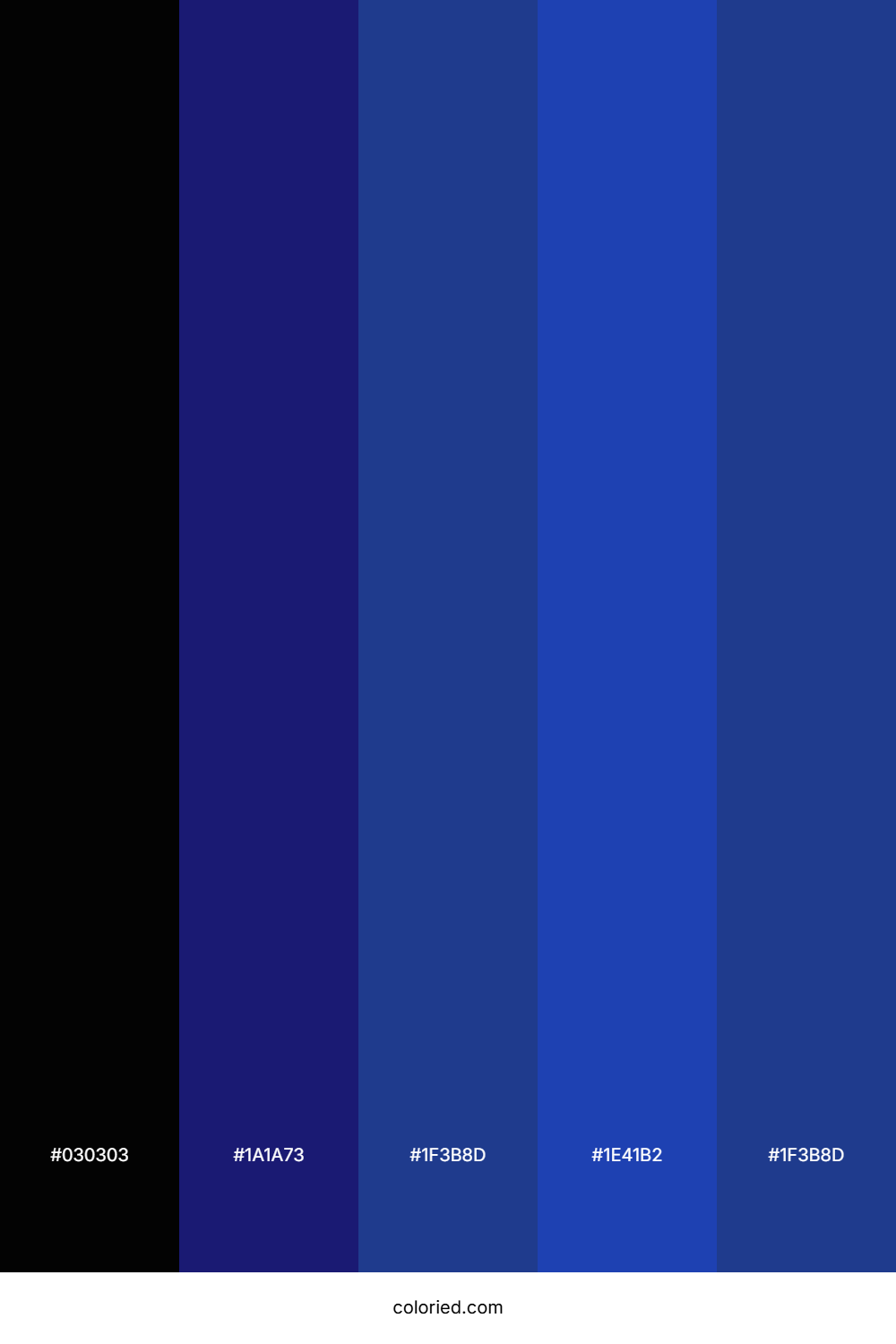 Black to Blue Gradient Palette