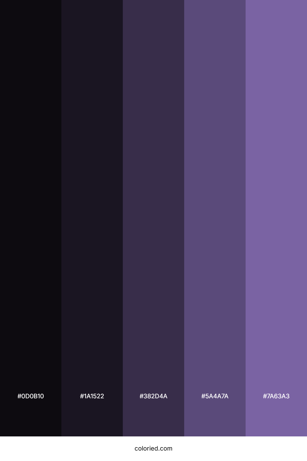Black to Purple Color Palette