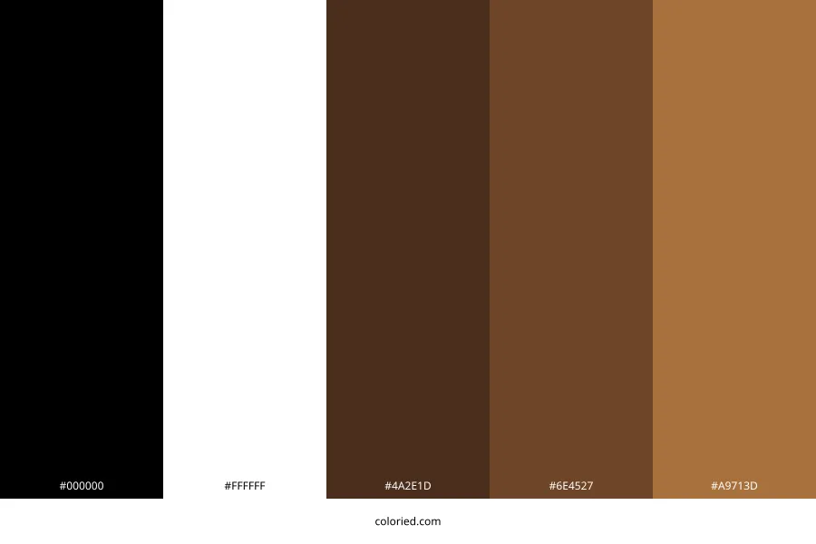 Black White and Brown Color Palette