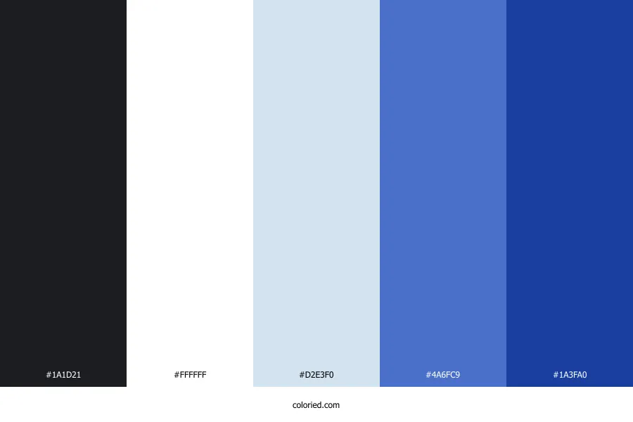 Black White Blue Color Palette