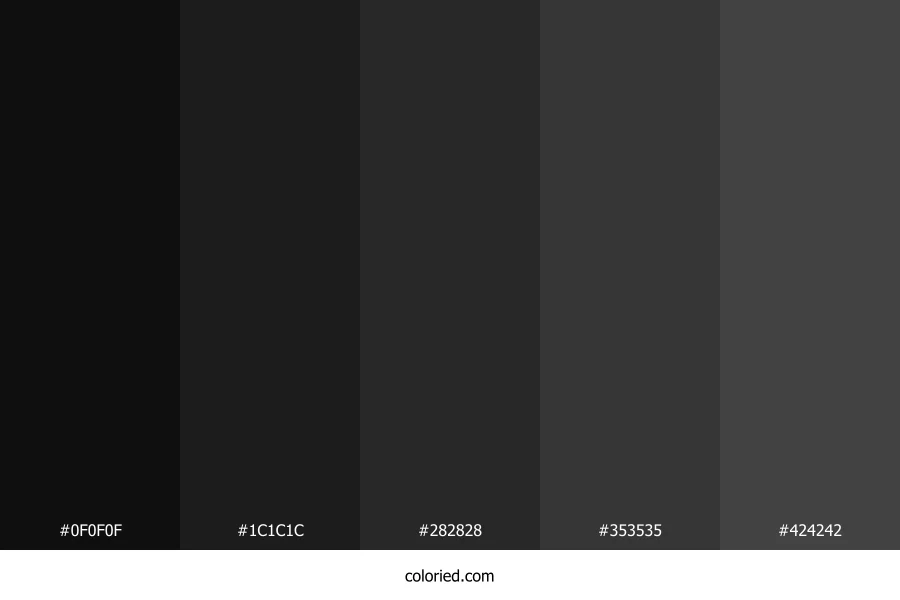 Blackish Color Palette