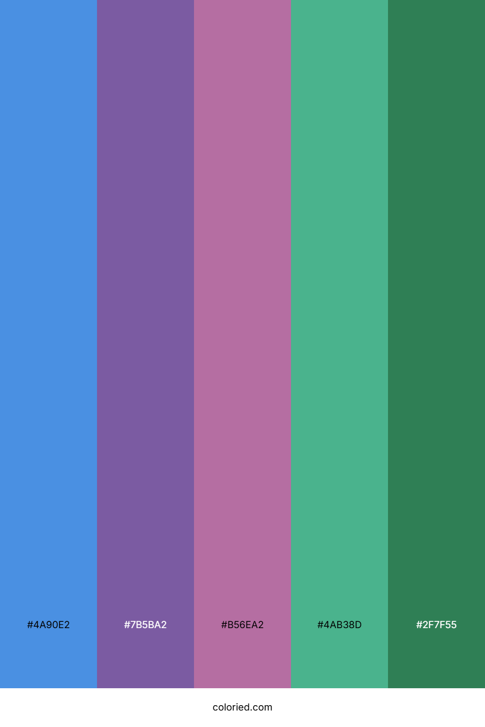 Blue, Purple, Green Color Palette