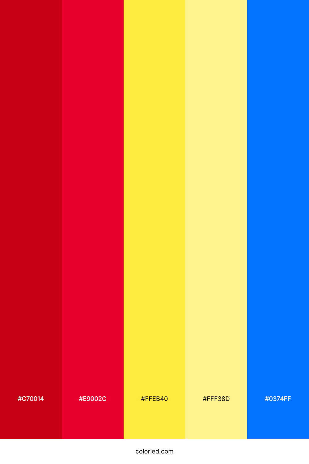 Blue, Yellow and Red Color Palette