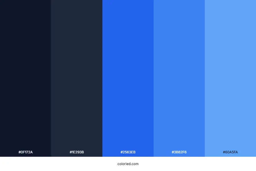 Blue and Black Color Palette