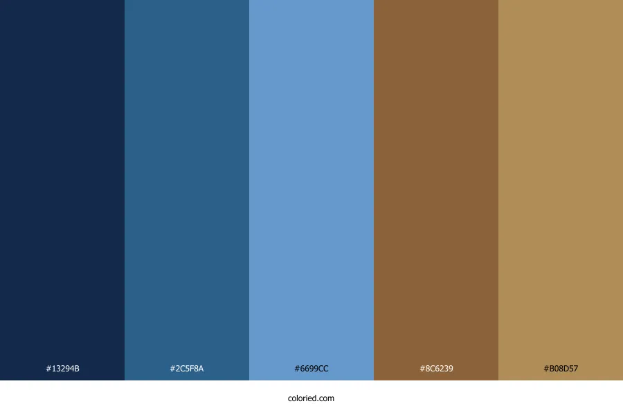 Blue and Bronze Color Palette