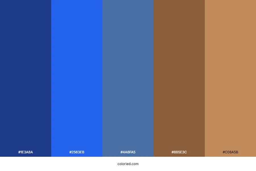 Blue and Brown Color Palette