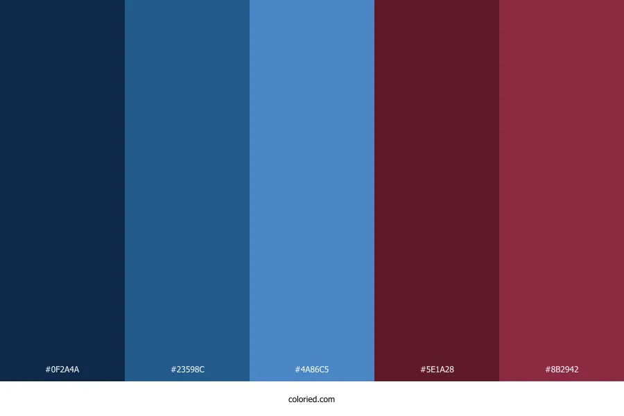 Blue and Burgundy Color Palette